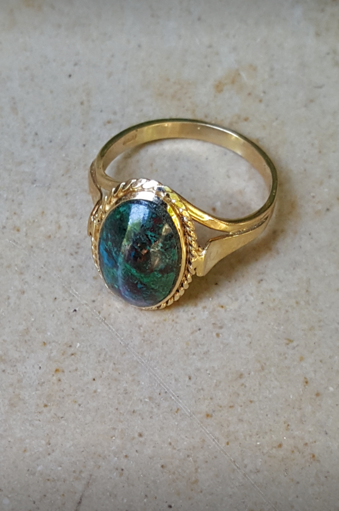 Eilat stone ring, 14k gold, israeli rings, Jerusalem Jeweler