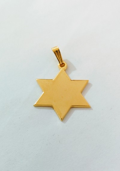 14k Gold Star of David pendant, \