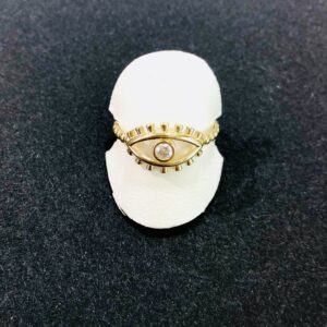 evil eye gold and diamond ring for women,