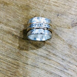Travelers prayer spinner ring