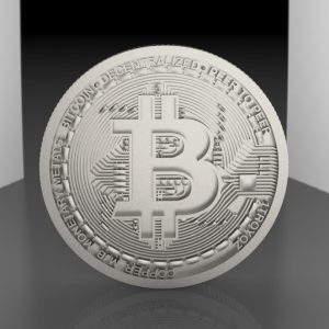 platinum Bitcoin coin,