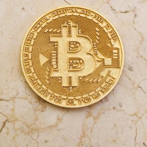 Custom Order 21k solid gold One ounce Bitcoin, real gold coin, authentic double side,